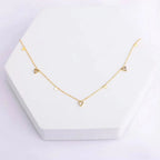 18K Pvd Gold Plated Water Drop Zirconia Dot Triangle Square Pendant Necklace Stainless Steel Tarnish Free Jewelry FJN0171N