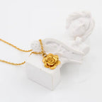 Lotus Pendant Necklace Fashion 316L Stainless Steel Necklace Jewellery Lotus Flower Necklace for Women Girl