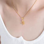 Plated 18K Gold Stainless Steel Ocean Summer Beach Style Jewelry Ocean Animal Seahorse Pendant Necklace